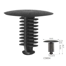 Кліпси C3654 обшивки/теплошумоізоляція HYUNDAI, KIA (0B10268865) (уп.100шт)