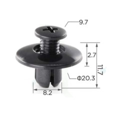 Кліпси C0045 розпірні(Honda90675SB3003 MazdaFB0156964 Nissan0155301285 Toyota 9046708145) (уп.100шт) Кліпси C0045 розпірні(Honda90675SB3003 MazdaFB0156964 Nissan0155301285 Toyota 9046708145) (уп.100шт)