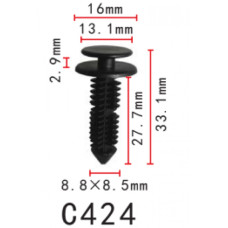 Кліпси C0424 обшивка дверей, молдинг FORD, SEAT (387182S, 387182-S, 15919) ( уп. 100 шт.) Кліпси C0424 обшивка дверей, молдинг FORD, SEAT (387182S, 387182-S, 15919) ( уп. 100 шт.)