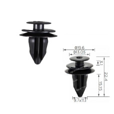 Кліпси C3965 обшивка дверей,молдинги Lexus  OEM: 9046710204  ( уп. 100 шт.)