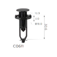 Кліпси C0611 розпірні Toyota Lexus 5216116010 5216102020 5216144010O 521610K040 (уп.100шт) Кліпси C0611 розпірні Toyota Lexus 5216116010 5216102020 5216144010O 521610K040 (уп.100шт)