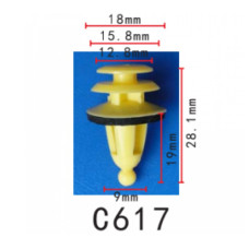 Кліпси C0617 обшивка дверей,молдинг GM Chevrolet Daewoo Opel 22600612 22651066 ( уп. 100 шт.) Кліпси C0617 обшивка дверей,молдинг GM Chevrolet Daewoo Opel 22600612 22651066 ( уп. 100 шт.)