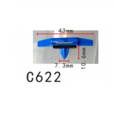 Кліпси C0622 молдингу двері/дах HONDA(91528-SR4-003, 91528SR4003, 91528S01A01, 91528-S01-A01)(уп.100