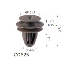 Кліпси C0625 обшивка дверей,молдинг Honda Acura 91560-SP0-003 91560-S7A-003 ( уп. 100 шт.) Кліпси C0625 обшивка дверей,молдинг Honda Acura 91560-SP0-003 91560-S7A-003 ( уп. 100 шт.)