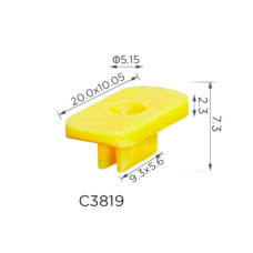 Кліпси C3819 втулка Tesla молдінг,дах  (110682700C)  ( уп. 100 шт.)