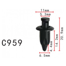 Кліпси C0959 розпірні TOYOTA, LEXUS (9046707108C0, 90467-07108-C0, 11531) (уп.100шт) Кліпси C0959 розпірні TOYOTA, LEXUS (9046707108C0, 90467-07108-C0, 11531) (уп.100шт)