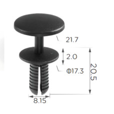 Фіксатор C1425 Mercedes VW Audi (8.1MM) BLACK ( уп. 100 шт.) Фіксатор C1425 Mercedes VW Audi (8.1MM) BLACK ( уп. 100 шт.)