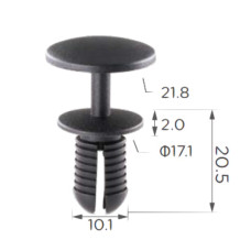 Фіксатор C1426 Mercedes VW Audi (10MM) BLACK ( уп. 100 шт.) Фіксатор C1426 Mercedes VW Audi (10MM) BLACK ( уп. 100 шт.)