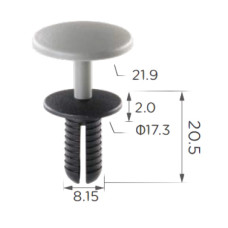 Фіксатор C1427 Mercedes VW Audi (8.2MM) Grey ( уп. 100 шт.) Фіксатор C1427 Mercedes VW Audi (8.2MM) Grey ( уп. 100 шт.)