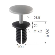 Фіксатор C1428 Mercedes VW Audi (10MM) Grey ( уп. 100 шт.) Фіксатор C1428 Mercedes VW Audi (10MM) Grey ( уп. 100 шт.)