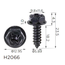 Саморіз H2066 з шайбою Mitsubishi (MS452348) ( уп. 100 шт.) Саморіз H2066 з шайбою Mitsubishi (MS452348) ( уп. 100 шт.)