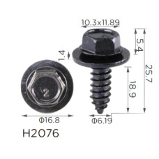 Саморіз H2076 з шайбою GM (11505022) ( уп. 100 шт.) Саморіз H2076 з шайбою GM (11505022) ( уп. 100 шт.)