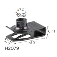 Скоба H2079 під гвинт L-24,2x14,5 D=5 TOYOTA (16462) ( уп. 100 шт.) Скоба H2079 під гвинт L-24,2x14,5 D=5 TOYOTA (16462) ( уп. 100 шт.)