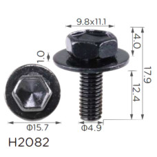 Гвинт H2082 з шайбою TOYOTA, LEXUS (9011905021, 90119-05021, 19801) ( уп. 100 шт.) Гвинт H2082 з шайбою TOYOTA, LEXUS (9011905021, 90119-05021, 19801) ( уп. 100 шт.)