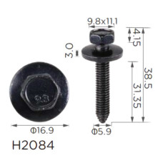 Гвинт H2084 з шайбою GM (11505044) ( уп. 100 шт.) Гвинт H2084 з шайбою GM (11505044) ( уп. 100 шт.)