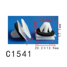 Кліпси C1541  молдингу двері / крило GM, CHEVROLET, FORD (91176726, 15260) ( уп. 100 шт.)