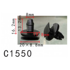 Кліпси C1550  захист/багажник/крилоCITROEN,RENAULT,PEUGEOT(856553,1609267280, 7703072416) ( уп. 100