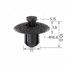 Фіксатор C0097 натискний/розпірний (OEM 9046707117, 90467-07117, 11550)  ( уп. 100 шт.)