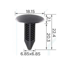 Кліпси C0377 обшивки салону HONDA, ACURA, VOLVO, DAEWOO (уп.100шт)