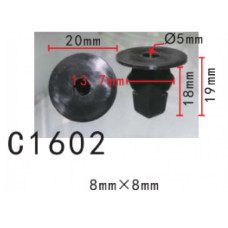 Кліпси C1602 обшивка TOYOTA, LEXUS, HONDA (9018906065, 90189-06065, 14230)  ( уп. 100 шт.)
