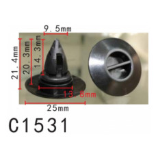 Кліпси C1531  молдингу порогів BMW, MINI, VW (51777171003, 10765)  ( уп. 100 шт.)