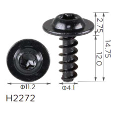 Саморіз H2272 з шайбою VOLKSWAGEN, AUDI, SEAT, SKODA (N90918701, 18615)( уп. 100 шт.)