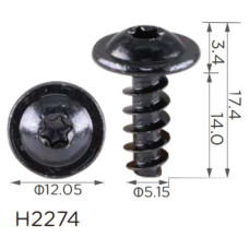 Саморіз H2274 VOLKSWAGEN, AUDI, SEAT (N90829803, 18646) ( уп. 100 шт.)