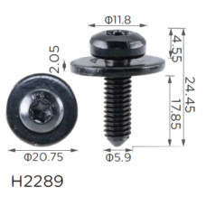 Гвинт H2289 з шайбою VW, AUDI, SKODA, SEAT M6 (N90683309, 19300) ( уп. 100 шт.) Гвинт H2289 з шайбою VW, AUDI, SKODA, SEAT M6 (N90683309, 19300) ( уп. 100 шт.)