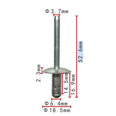 Заклепки H2294 металева VW (N91189501) ( уп. 100 шт.) Заклепки H2294 металева VW (N91189501) ( уп. 100 шт.)