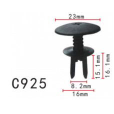 Кліпси C0925 розпірні VW, AUDI, SKODA (1H0819055C, 1H0819055C01C, 50462, 11274) (уп.100шт) Кліпси C0925 розпірні VW, AUDI, SKODA (1H0819055C, 1H0819055C01C, 50462, 11274) (уп.100шт)