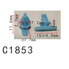 Кліпси C1853 ущільнювача дверей HONDA, ACURA (90651TP800, 90651-TP8-003) (уп. 100шт.) Кліпси C1853 ущільнювача дверей HONDA, ACURA (90651TP800, 90651-TP8-003) (уп. 100шт.)