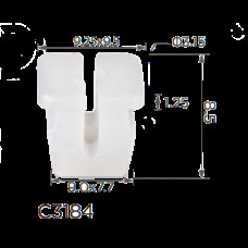 Кліпси C3184 втулка під саморіз VW, AUDI, SEAT, SKODA (N90541001, N-905-410-01, 14612) ( уп. 100 шт.