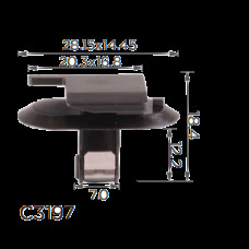 Кліпси C3197  Opel 24405739 Renault 7703077477 Peugeot 8748QT Citroen 8748QT ( уп. 100 шт.)