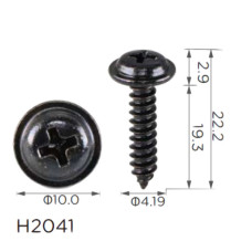 Саморіз H2041 з шайбою TOYOTA, LEXUS ( уп. 100 шт.) Саморіз H2041 з шайбою TOYOTA, LEXUS ( уп. 100 шт.)
