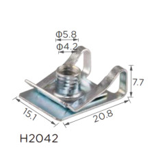 Скоба H2042 під гвинт L-21,1x15,1 D=4 BMW,Volkswagen,Renault(51127070202,N90168602,003994424( уп.100 Скоба H2042 під гвинт L-21,1x15,1 D=4 BMW,Volkswagen,Renault(51127070202,N90168602,003994424( уп.100
