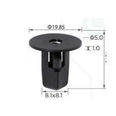 Кліпси C0031 кріплення підкрилок (OEM 9018906013,90189-06013,9018906027,B455-56-145,B45556145) (100ш