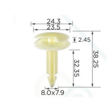 Кліпси C0038 кріплення карти дверей (OEM 10126901, 15940) ( уп. 100 шт.) Кліпси C0038 кріплення карти дверей (OEM 10126901, 15940) ( уп. 100 шт.)