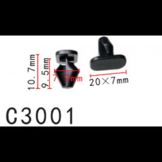 Кліпси C3001 ущільнювача Peugeot Citroen 9025W9 9025J8 (уп. 100шт.)