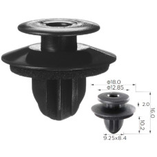 Кліпси C1226 Toyota Lexus OEM: 7586702010, 90467-A0007, 90467A0007 ( уп. 100 шт)