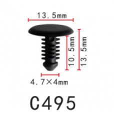 Кліпси C0495 обшивки капота MAZDA, SUZUKI (0940904304, 0940904304000, 992490512B  (уп.100шт)