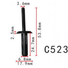 Заклепки C0523 пластикова GM (10109689, 12337915, 25054) ( уп. 100 шт.) Заклепки C0523 пластикова GM (10109689, 12337915, 25054) ( уп. 100 шт.)