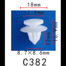 Кліпси C0382 обшивка дверей,молдинг TOYOTA, LEXUS, SCION (9046710162, 90467-10162, 15824) ( уп. 100 Кліпси C0382 обшивка дверей,молдинг TOYOTA, LEXUS, SCION (9046710162, 90467-10162, 15824) ( уп. 100