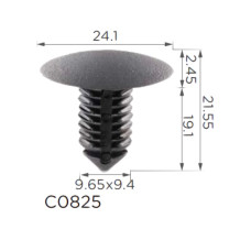 Кліпси C0825 кріплення обшивки GM, CHRYSLER, CHEVROLET (22189414, 6505667AA, 6505667-AA) (уп.100шт)