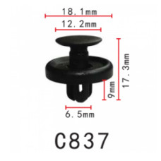 Кліпси C0837 розпірні GM 88970767 Toyota Lexus 90467-10183 Subaru 909130043 (уп.100шт) Кліпси C0837 розпірні GM 88970767 Toyota Lexus 90467-10183 Subaru 909130043 (уп.100шт)