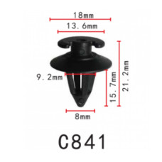 Кліпси C0841 обшивка дверей, молдингVW Audi Skoda Seat Ford BMW 823867299 ( уп. 100 шт.) Кліпси C0841 обшивка дверей, молдингVW Audi Skoda Seat Ford BMW 823867299 ( уп. 100 шт.)