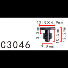 Кліпси C3046 ущільнювача HYUNDAI, KIA (864381R000, 86438-1R000, 10664) (уп. 100шт.)