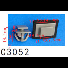 Кліпси C3052  молдингу HYUNDAI (87758B9010, 87756C8700, 87756-C8700, 87758-B9010, 15236) ( уп. 100 ш