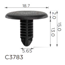 Кліпси C3783 обшивки салону універсальні (уп.100шт)