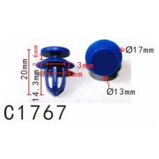 Кліпси C1767 кріплення молдингів/дверей OPEL, CHEVROLET,  CADILLAC, BUICK (13252118,7231991)( уп.100