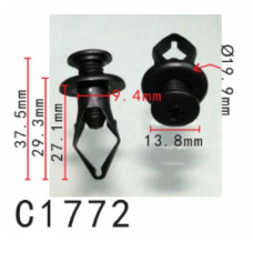 Кліпси C1772 розпірні HYUNDAI (8659035000, 86590-35000, 11158) (уп.100шт) Кліпси C1772 розпірні HYUNDAI (8659035000, 86590-35000, 11158) (уп.100шт)